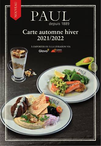 Catalogue Paul à Casablanca | Carte automne hiver 2021/2022 | 12/11/2021 - 31/12/2022