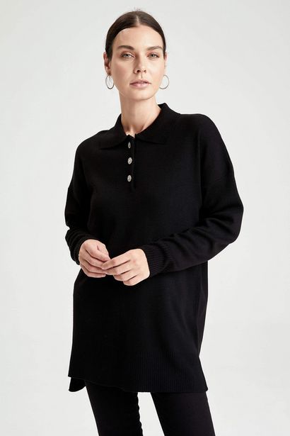 REGULAR FIT POLO NECK KNITWEAR TUNIC offre à 169 Dh