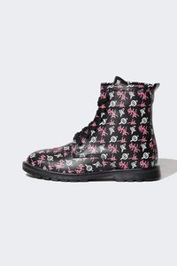 Flower Print Lace up Boots offre à 299 Dh sur Defacto