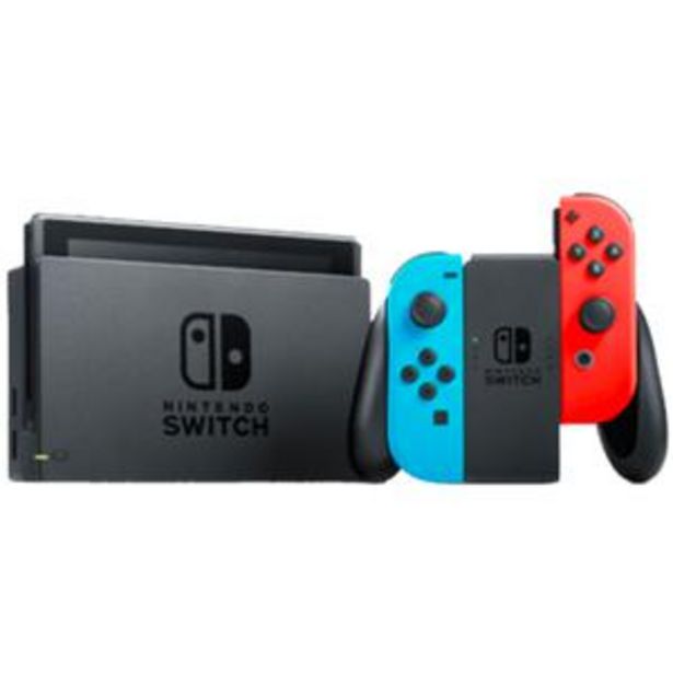 Console Nintendo Switch avec manettes Joy-Con bleu néon/rouge néon offre à 4,599 Dh