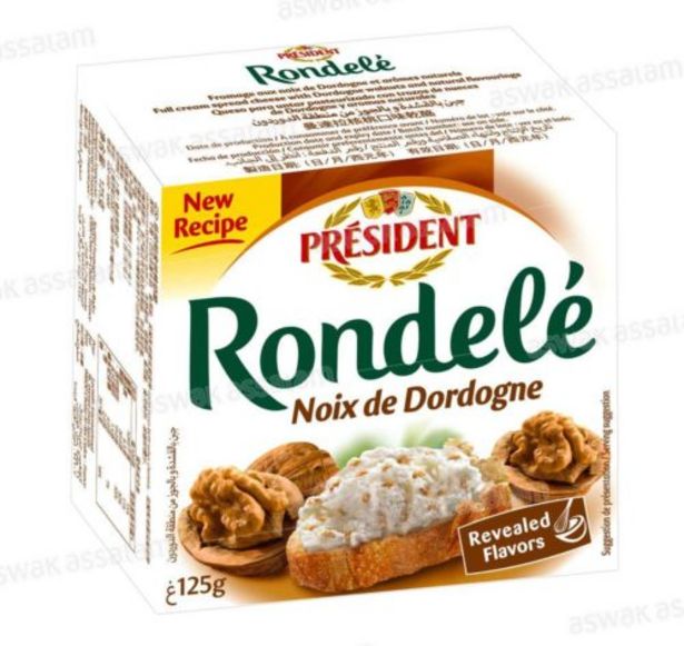 FROMAGE A TARTINER NOIX 125G RONDELE PRESIDENT offre à 39,95 Dh