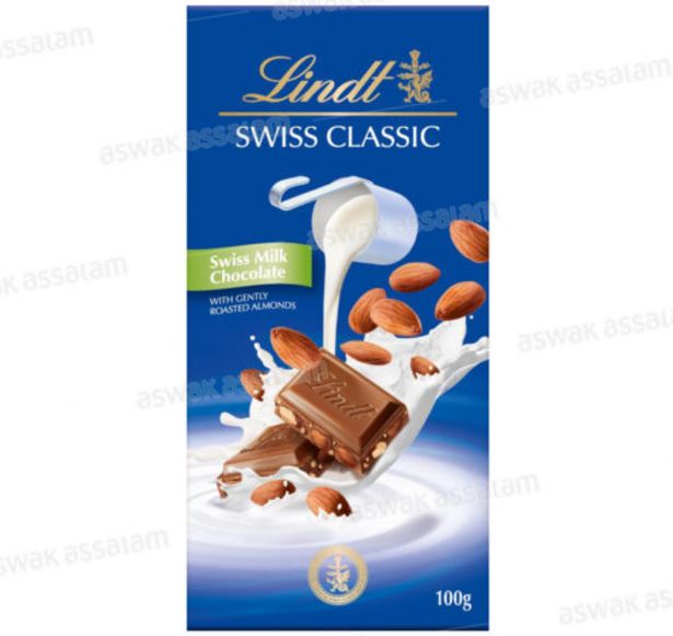 CHOCOLAT SWISS CLASSIC LAIT AMANDES 100G LINDT offre à 25,95 Dh