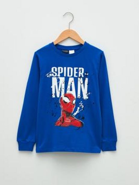 Crew Neck Spiderman Printed Long Sleeve Boy Sweatshirt offre à 119 Dh sur LC Waikiki