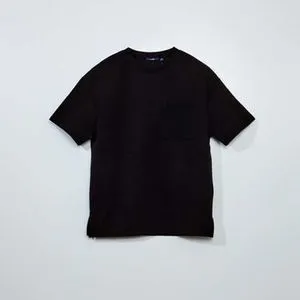 T-shirt maille côtelée  - noir offre à 100 Dh sur Kiabi