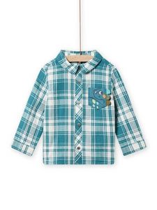 Chemise à carreaux bleu canard et blancs bébé garçon offre à 15,99 Dh sur Du Pareil au Même