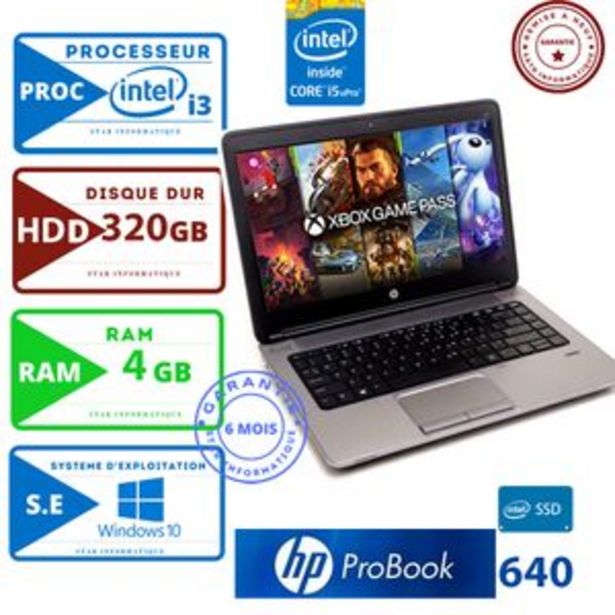 PC Portable HP Probook 640 Core i3 4eme 320Gb 4GB RAM 14"- remis a neuf offre à 2299 Dh sur Jumia