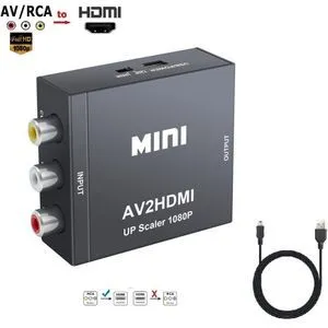 Convertisseur de Signal RCAA vers HDMI AV 1080p AV2HDMI pour TV, VHS VCR, enregistrement DVD offre à 175 Dh sur Jumia