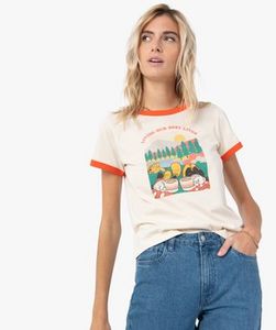 Tee-shirt femme avec motif et biais contrastants - Disney vue1 - DISNEY DTR - GEMO offre à 12,99 Dh sur GÉMO