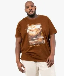 Tee-shirt homme grande taille avec motif montagne offre à 12,99 Dh sur GÉMO