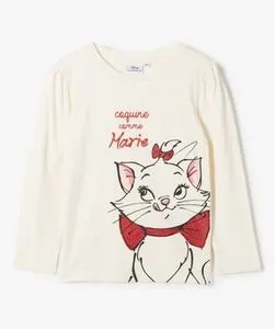 Tee-shirt fille avec motif Les Aristochats - Disney offre à 6,49 Dh sur GÉMO