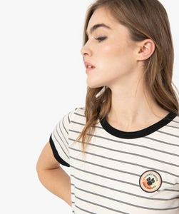 Tee-shirt femme à rayures - Disney vue1 - DISNEY DTR - GEMO offre à 12,99 Dh sur GÉMO