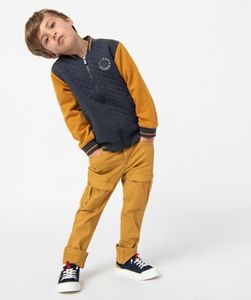 Pantalon garçon forme cargo avec ceinture - LuluCastagnette vue1 - LULUCASTAGNETTE - GEMO offre à 11,49 Dh sur GÉMO