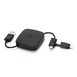 Câble USB rétractable vers micro USB et Lightning offre à 49 Dh sur Virgin Megastore
