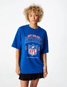 Tee-shirt bleu NFL team Patriots offre à 8,99 Dh sur Jennyfer
