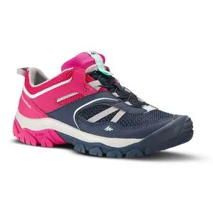 Chaussures de randonnée montagne basses lacet fille Crossrock bleues/rose 35-38 offre à 249 Dh sur Decathlon