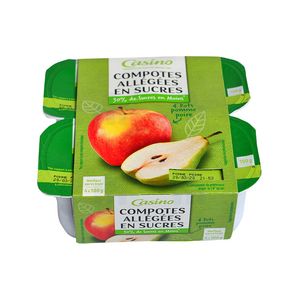 Compote en pot pomme poire 4x100g - CASINO offre à 15,95 Dh sur Marjane